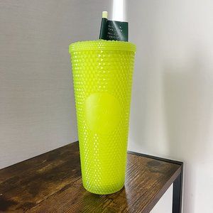 Lemongrass Glow in the Dark Halloween 2022 Starbucks Studded Bling Tumbler Cup